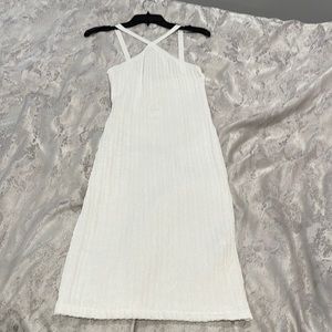 Cable knit dress oyster white (midi) size small NWT